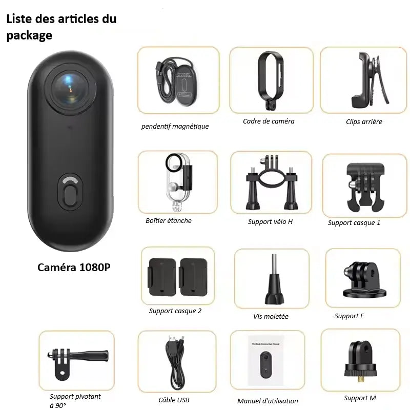 Mini Caméra Magnétique HD 1080P – Ultra compacte, portable et multifonction NeoCapture