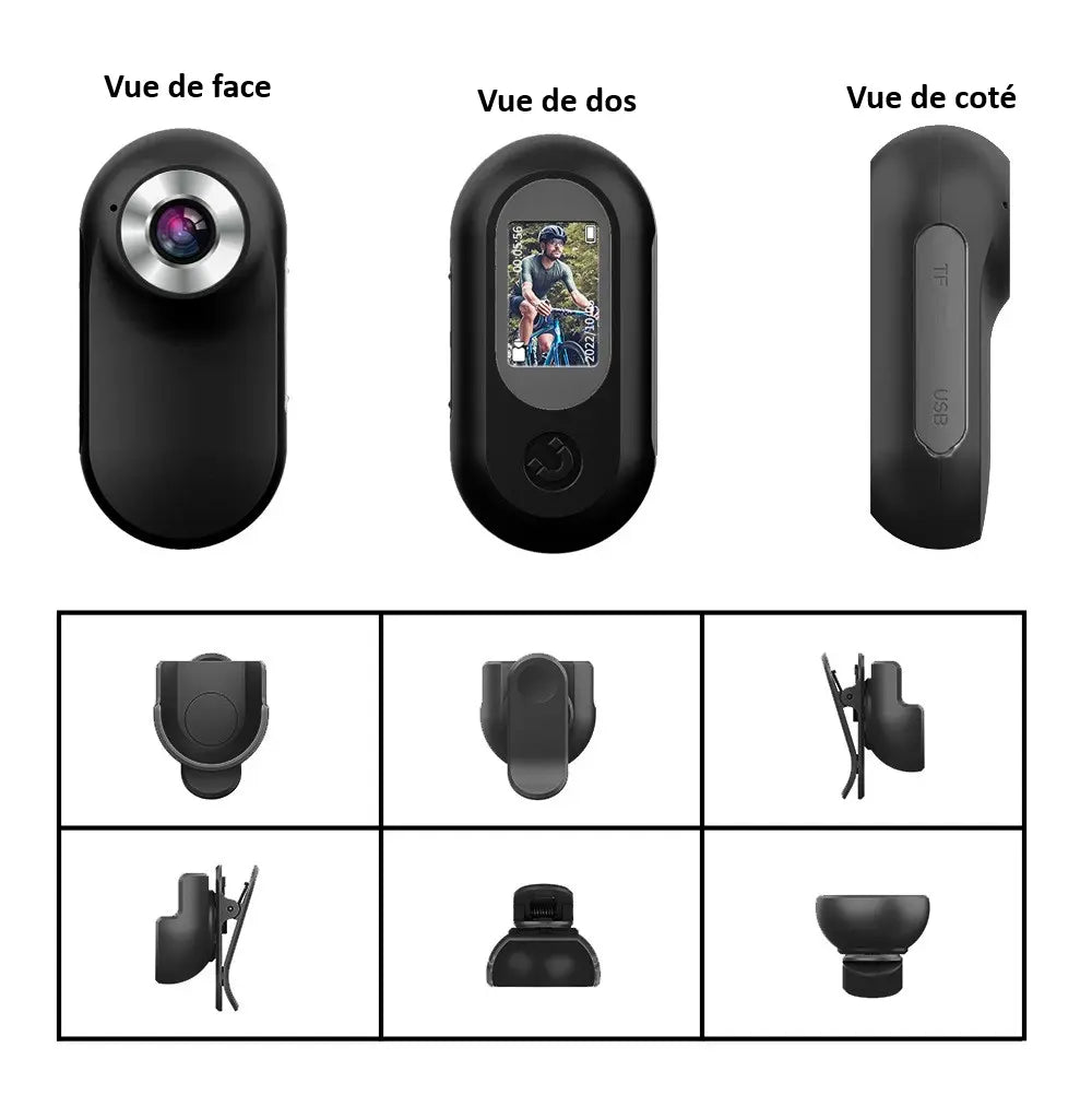 Caméra Mini Action 1080P - Ultra Compacte & Magnétique Neocapture