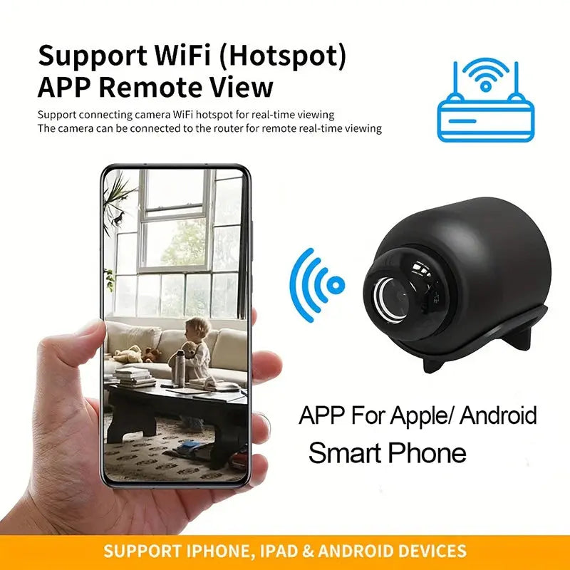 New X5 Mini Camera 1080P Clear Night Vision Lightweight Portable Premium Cams Motion Detection Wireless WiFi Surveillance Camera Neocapture